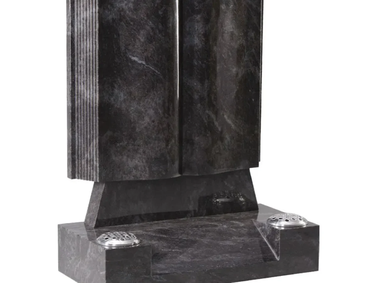 Bahama-Blue-Granite-Book-Memorial-with-Stepped-Page-Edges-and-Centre-Splay-Base.webp